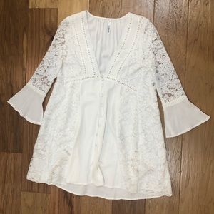 White Boho Indikah Tunic